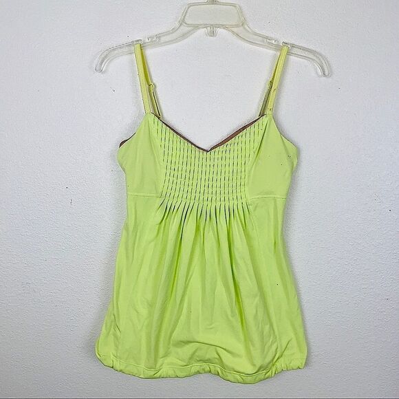 Lululemon Fouetté Tank Top Adjustable Straps 6 Smocked Smocking Yoga Athletic - Picture 1 of 6